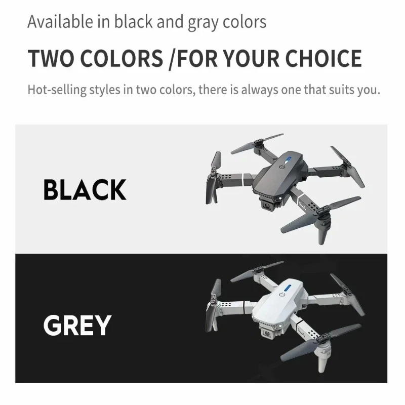 E88 Mini Drone 4K HD Camera Wi - Drone Kit Tricopter 评论和价格