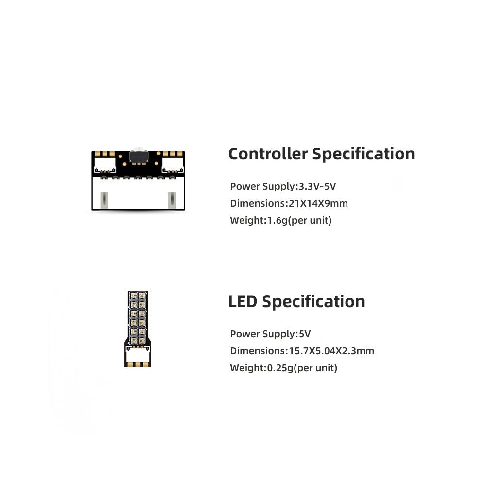 HGLRC RS Racing LED 4pcs 2812  - Drone Kit Plug And Play 评论和价格